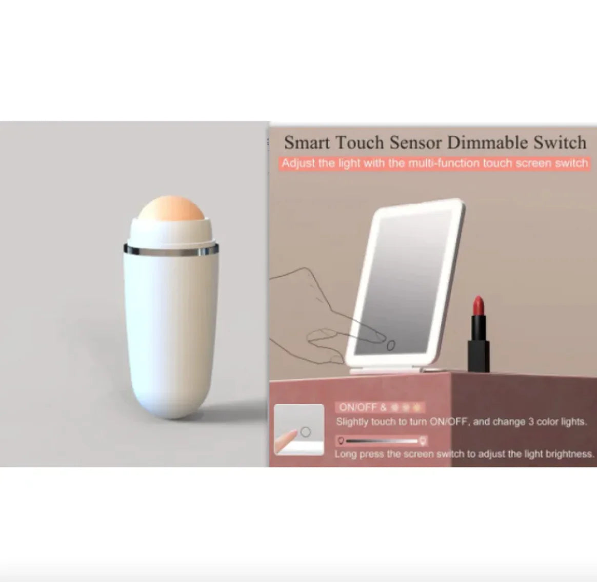 GlowFold™ LED Touch Makeup Mirror