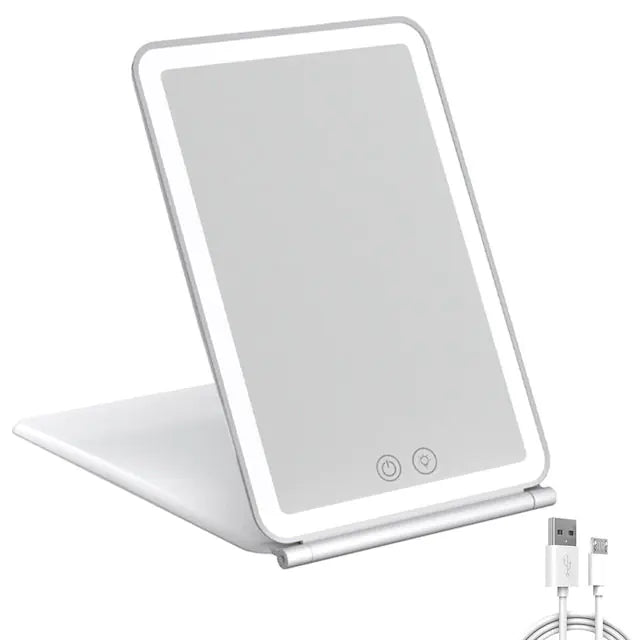 Foldable LED Touch Makeup Mirror