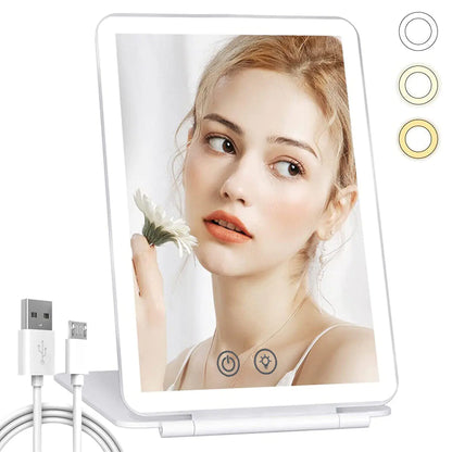 Foldable LED Touch Makeup Mirror