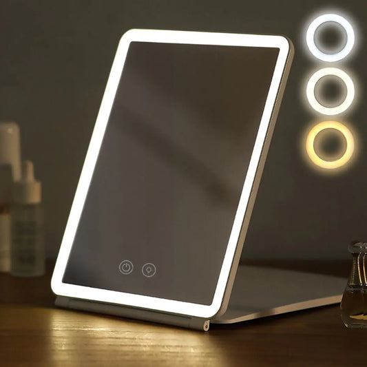 Foldable LED Touch Makeup Mirror