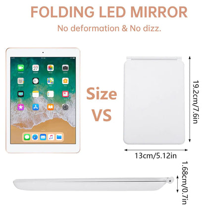 Foldable LED Touch Makeup Mirror