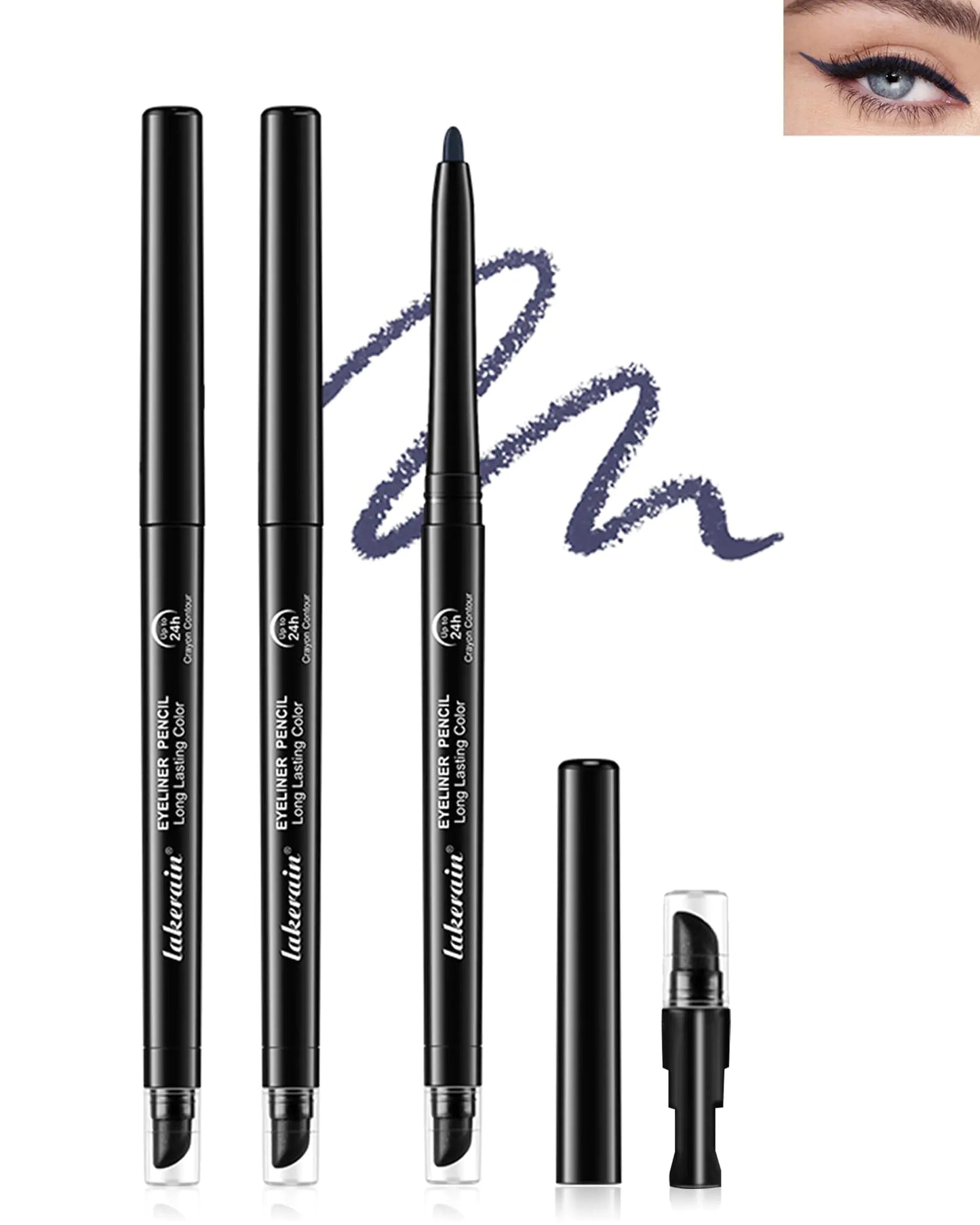 Waterproof Smudge-Proof Gel Eyeliner Duo (2 Pcs) – Long Lasting Creamy Finish